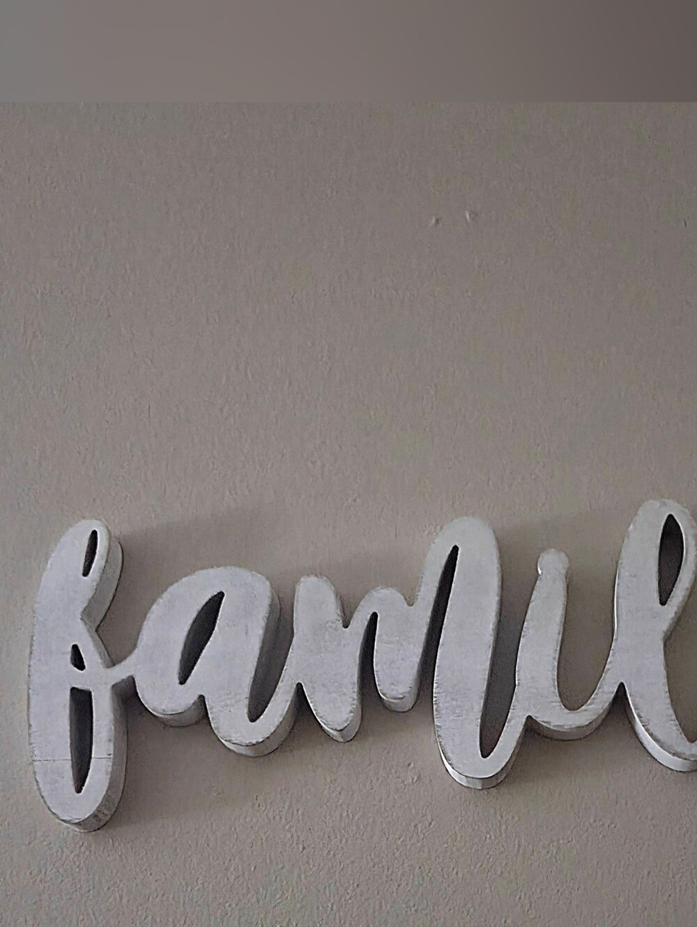 Family Wall Sign in White - Decorative Home Wall Decor